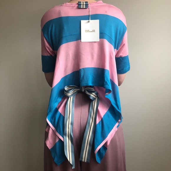 Diane Von Furstenberg Back Ruffle Tee - Picture 1 of 4